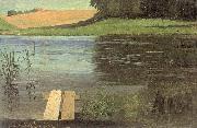 Lundbye, Johan Thomas Study of a Lake painting